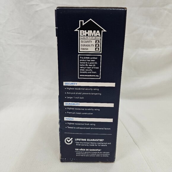 Schlage FB50NV Acc 716 Single Cylinder Deadbolt- Keyed Entry Accent Lever Bronze - Picture 2 of 6